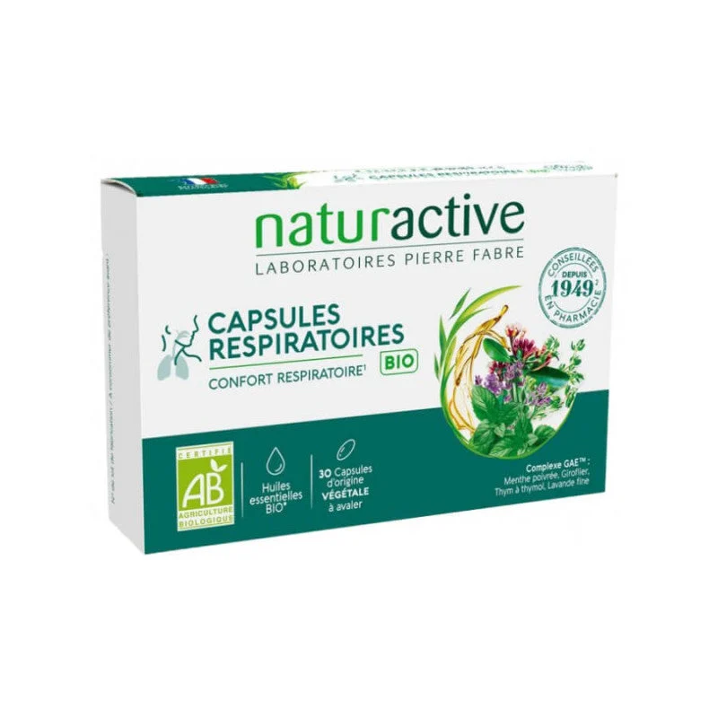 Naturactive Capsule Respiratorie agli Oli Essenziali BIO X30