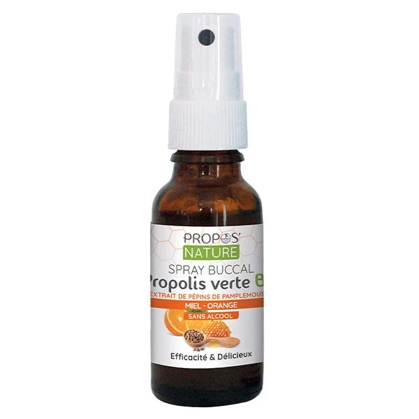 Propos'Nature Spray orale Propoli Verde Pompelmo Miele E Arancia Bio 20ml