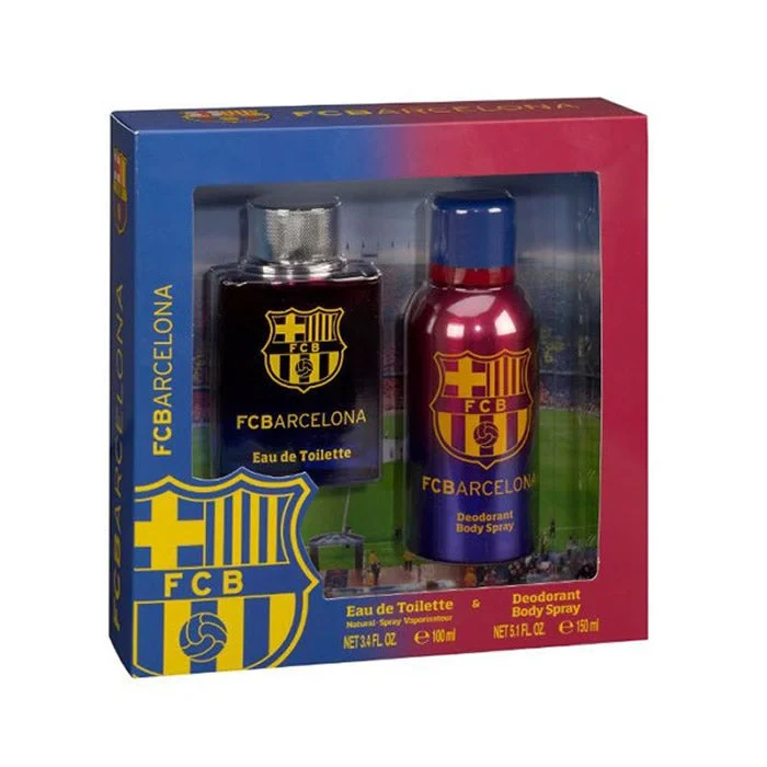 FC Barcelona Eau De Toilette Spray 100ml Set 2 pezzi