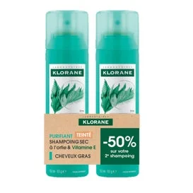 Klorane Ortiga Champu Seco Ortiga Cabello Moreno Duplo 2x150ml