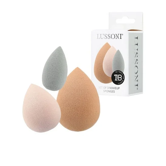 Lussoni Raindrop Makeup Sponge Set 3uds