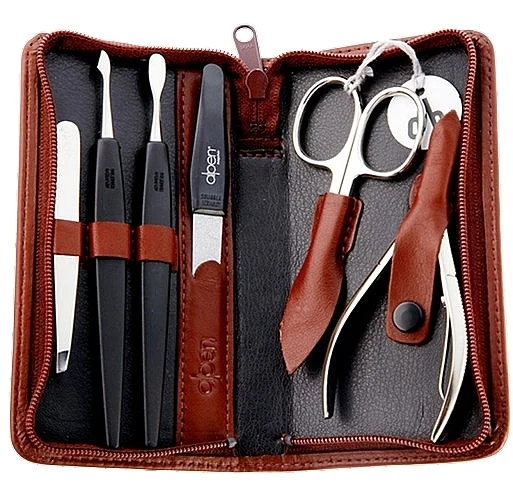 Set per manicure, 6 pezzi, 6823, rosso