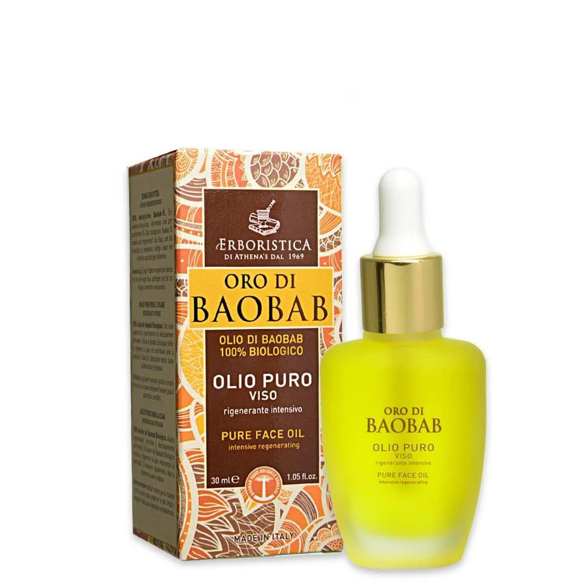 L'erboristica olio puro viso oro di baobab 30 ml
