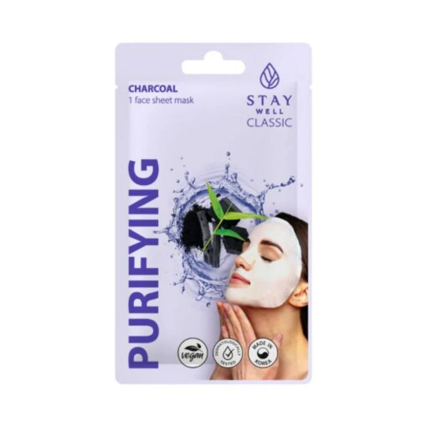 Stay well Maschera Classic Charcoal - Maschera Tessuto 1 unità