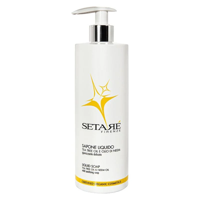 Setarè Sapone Liquido Tea Tree Oil E Olio Di Neem Igienizzante Delicato 400 Ml