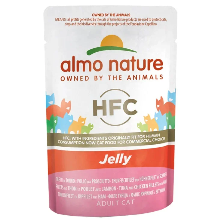 Almo nature HFC Jelly Filetto di Tonno e Pollo con Prosciutto - 55GR