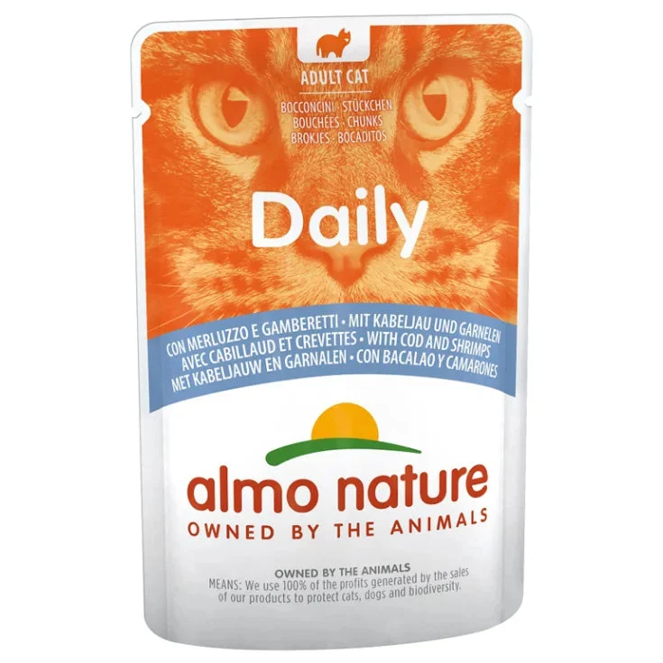 Almo nature Daily Menu con Merluzzo e Gamberetti - 70GR