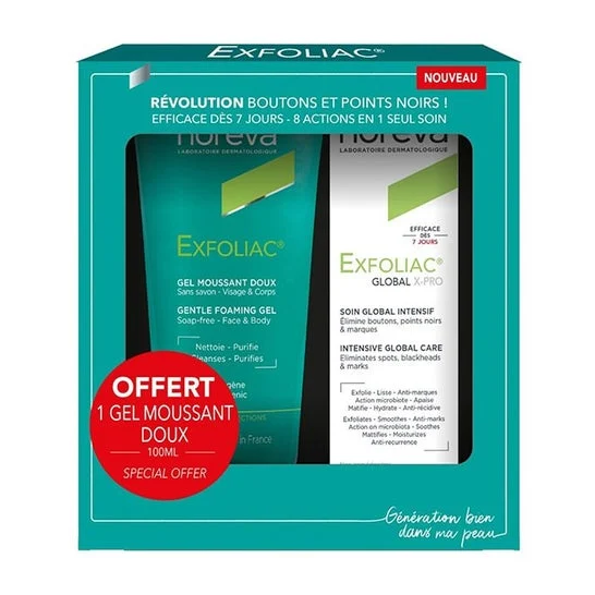 Exfoliac Cofre Gel Espuma Suave 100ml + Global X-Pro 30ml