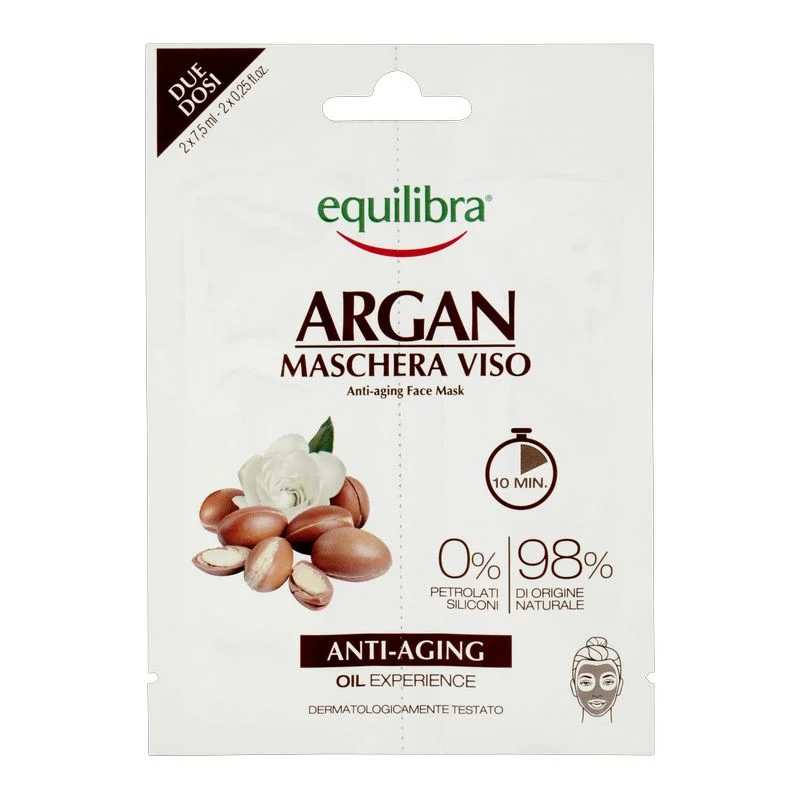 Equilibra Argan Maschera Viso Antiage 2 X 7,5 Ml