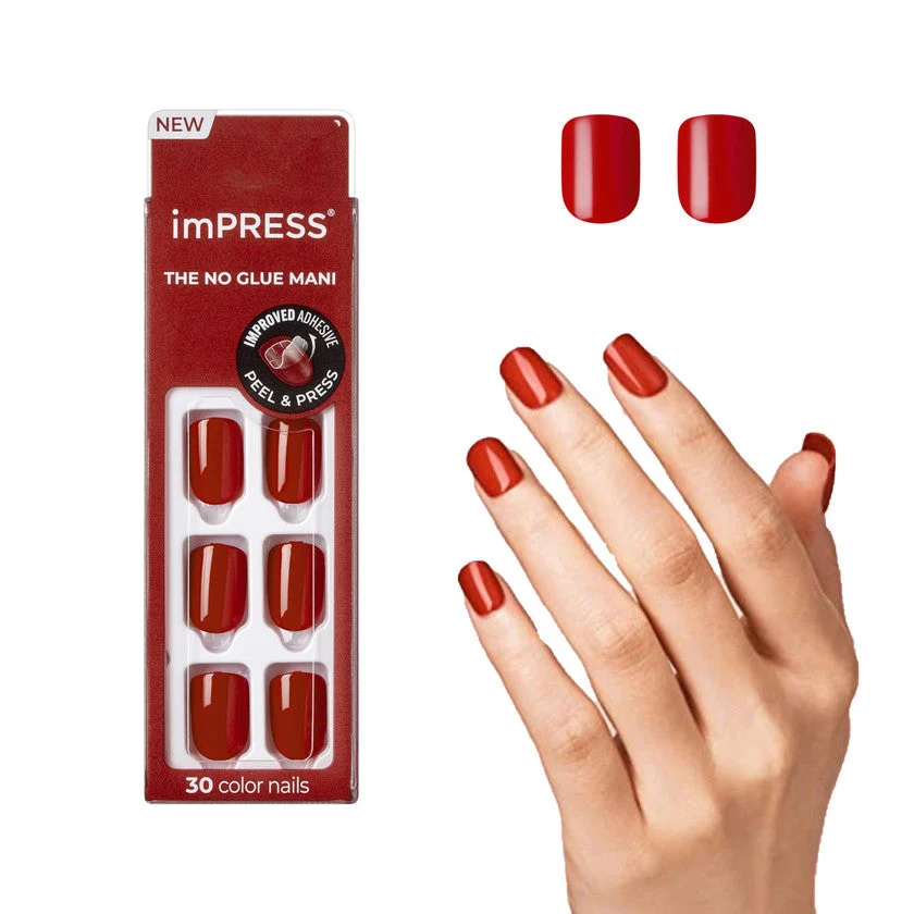 Kiss Unghie Press-on Kimc013c Quadrate Corte Reddy Or Not 30 Pezzi 1 unità