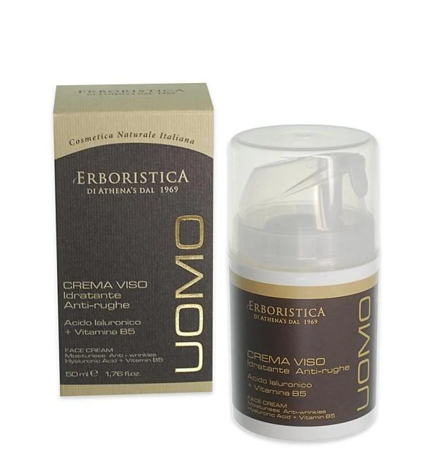 L'erboristica uomo crema viso idratante antirughe 50ml
