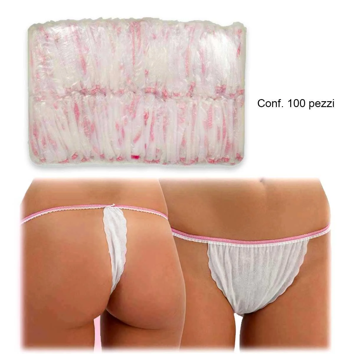 Tanga tnt donna mod. 'plus' in busta singola 100 pezzi