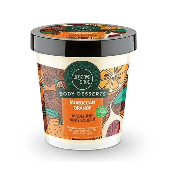 Soufflé per il corpo rimodellante all'arancia di Organic Shop 450ml
