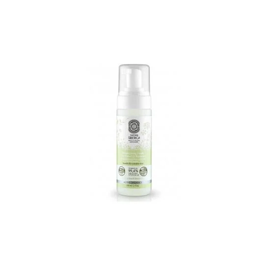 Natura Siberica Espuma desmaquillante hidratante para piel sensible y contorno de ojos 150 ml