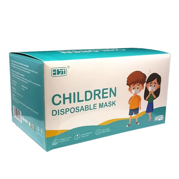 Mascherine usa e getta blu per bambini 50 unità