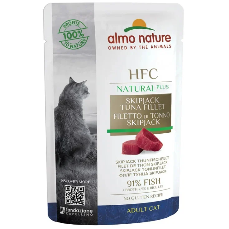 Almo nature HFC Natural Plus Filetto Di Tonno Skipjack - 55GR