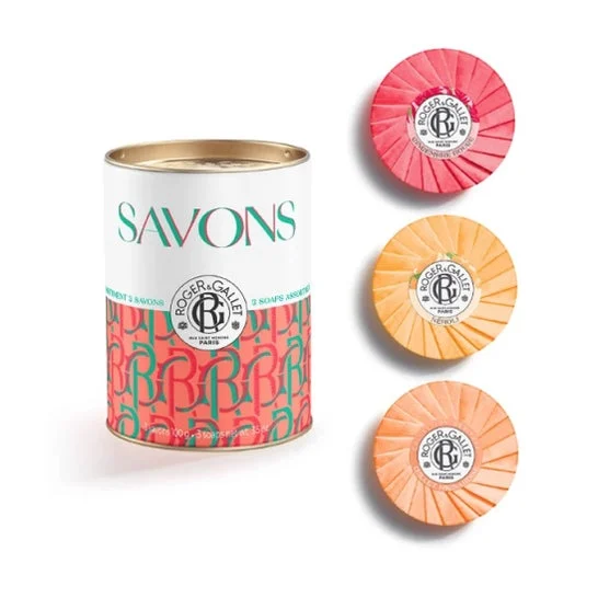 Roger & Gallet Boîte Savons Bienfaisants Pop Orange 3x100g