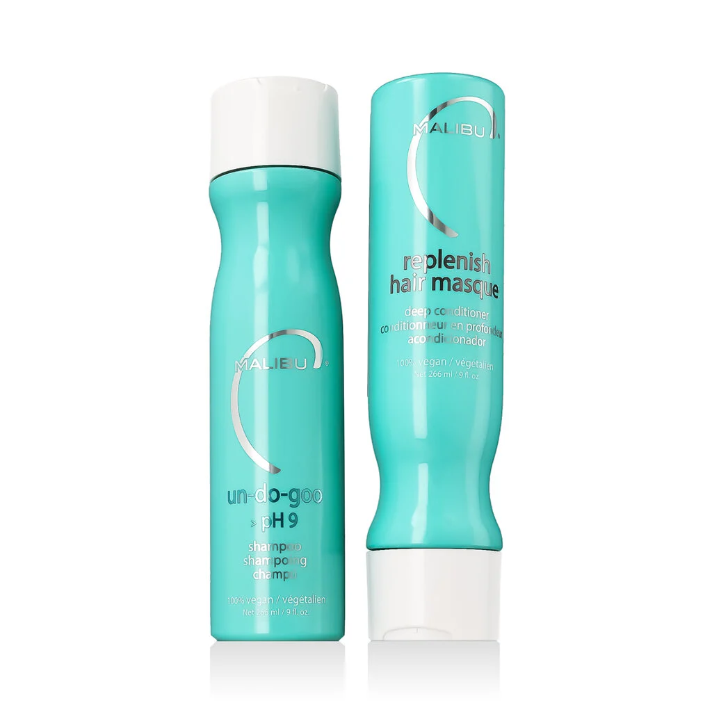 Malibu C Wefts & Extensions Wellness Collection Shampoo 266 ml + Balsamo 266 ml + Sacchetto 4 x 5 g