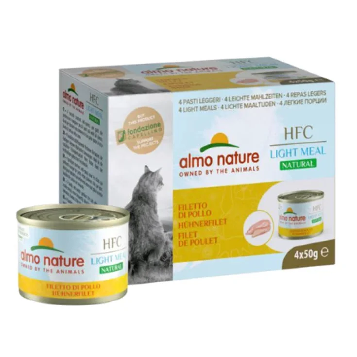 Almo nature HFC Natural Light Meal Filetto di Pollo Multipack - 4Xda 50 Gr.