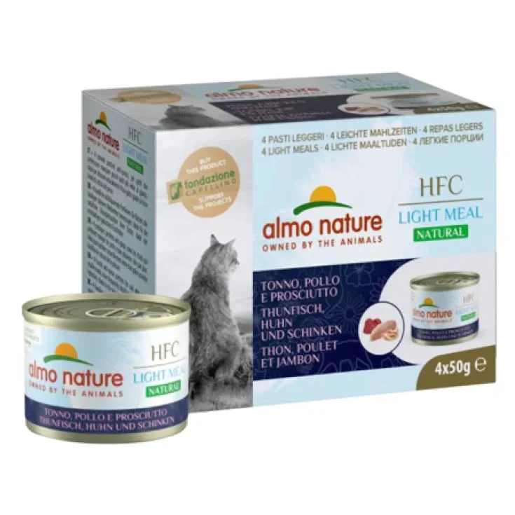 Almo nature HFC Natural Light Meal Tonno Pollo e Prosciutto Multipack - 4Xda 50 Gr,