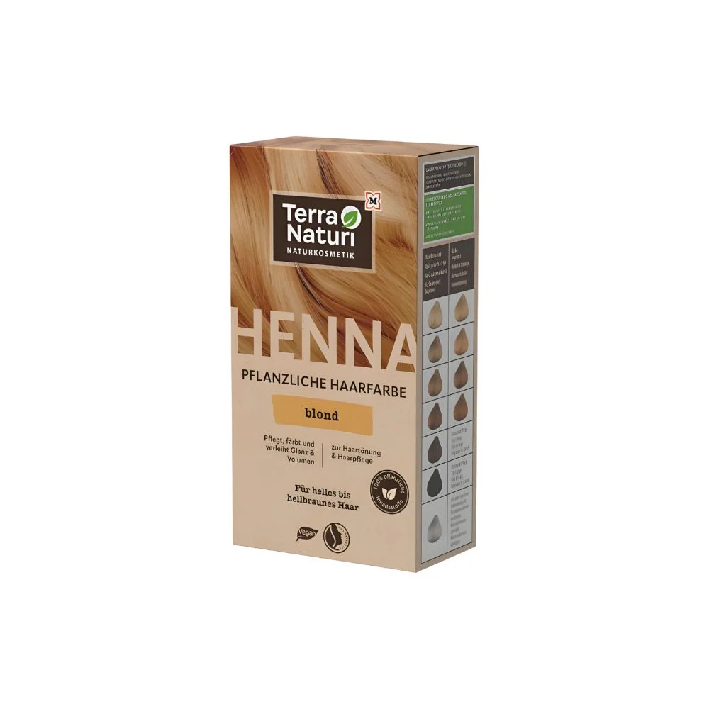 Terra naturi Tintura per Capelli all'Henné biondo Vegetale, 100 g