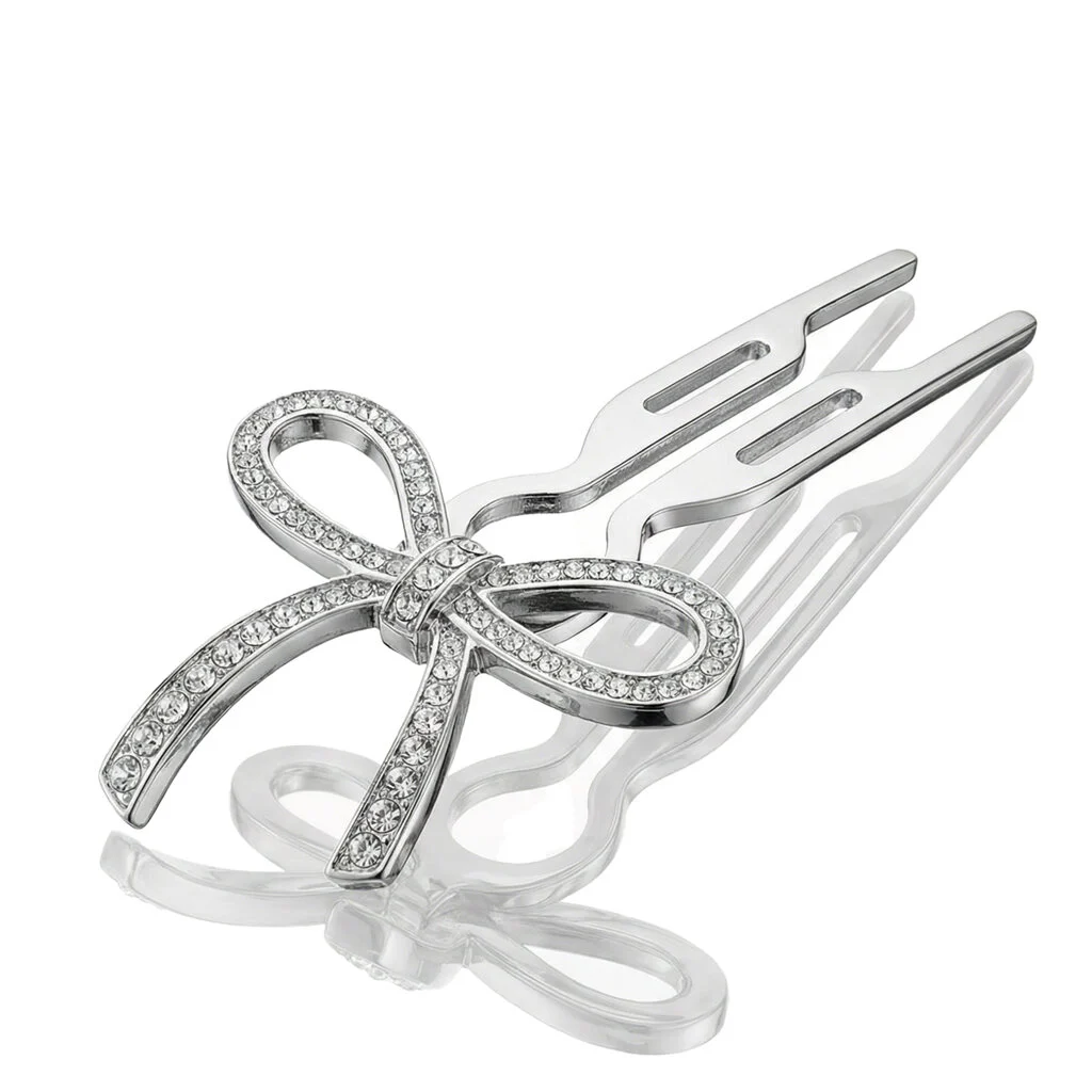 Fiona Franchimon Nº 1 Hairpin Crystals By Swarovski (White Gold Finish) 1 pz