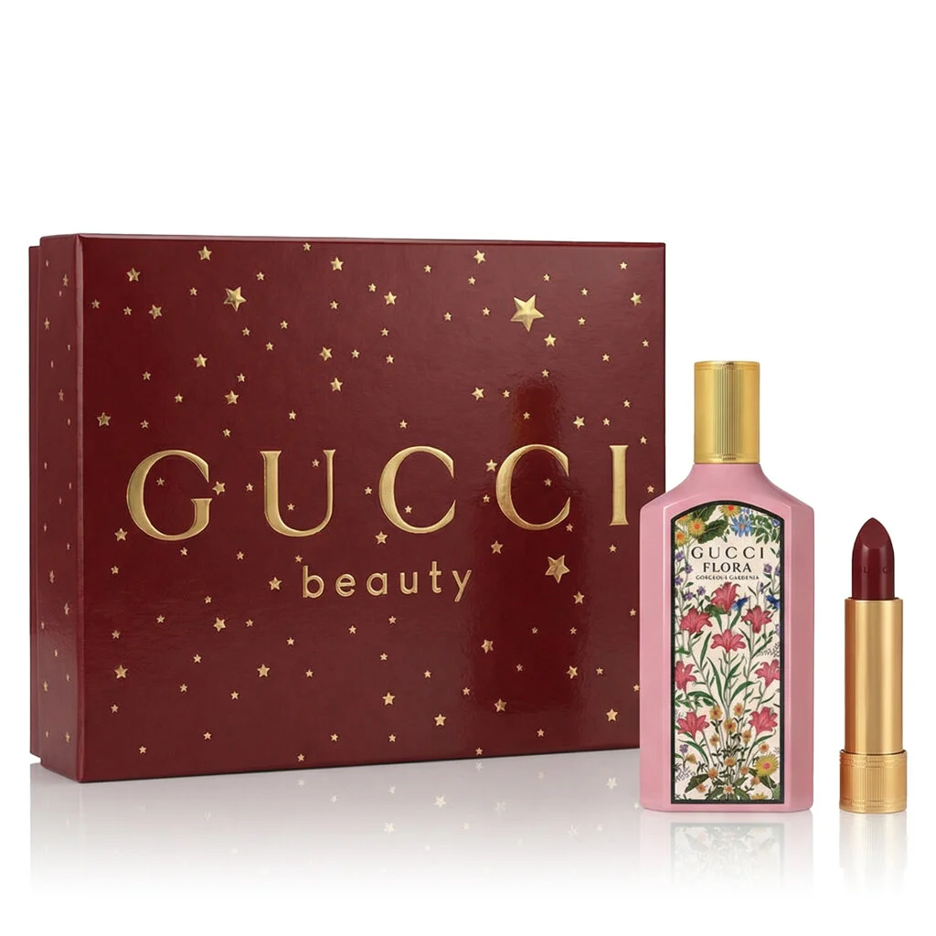 Gucci Flora Gorgeous Gardenia EDP 50 ml + Rossetto 509 Rouge De Beauté Brillant 1,8 g