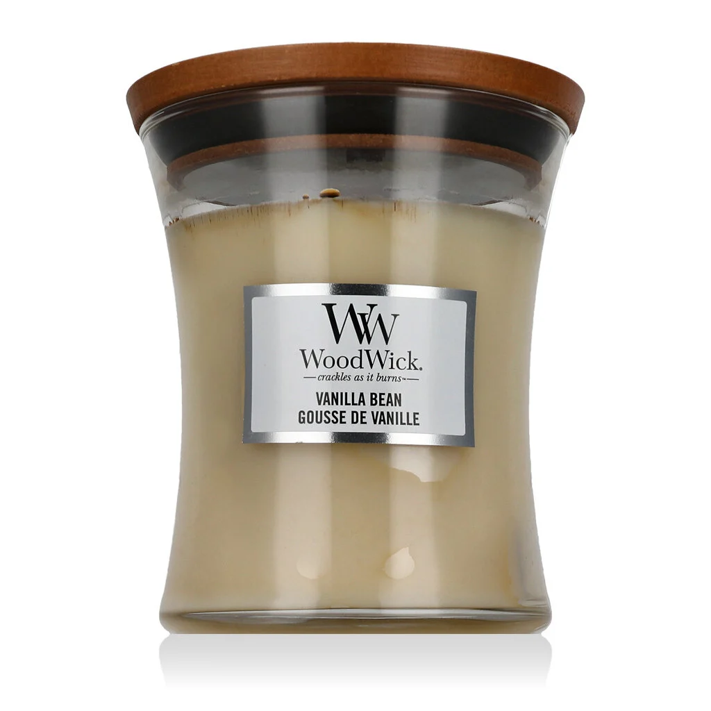 WoodWick Medium Hourglass Candles Candela profumata Vanilla Bean 275 g (dfetto di colorazione)