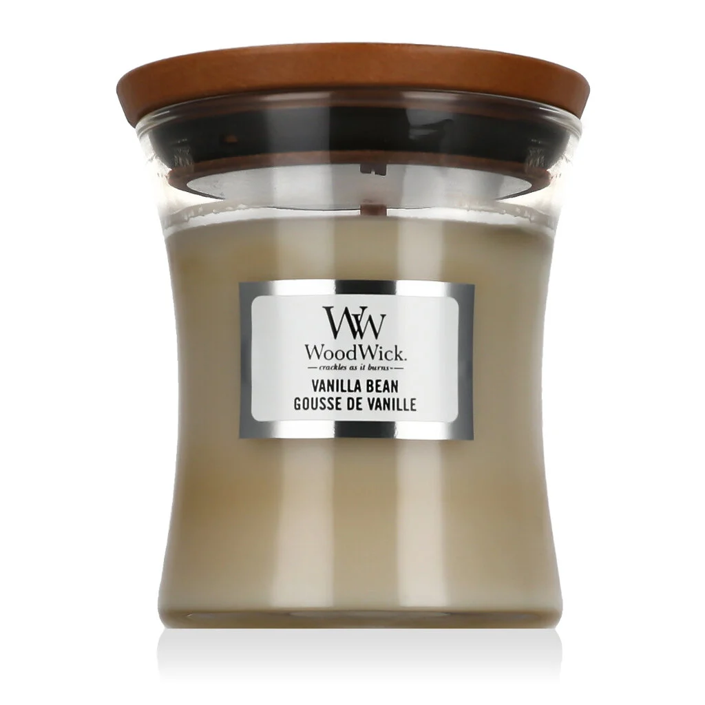 WoodWick Mini Hourglass Candles Candela profumata Vanilla Bean 85 g (difetto di colorazione)
