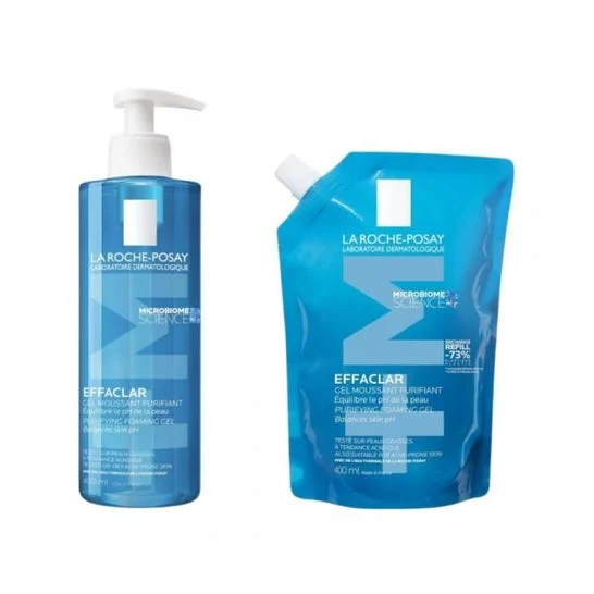 La Roche Posay Effaclar +M Gel Purificante 400ml + Recargo 400ml