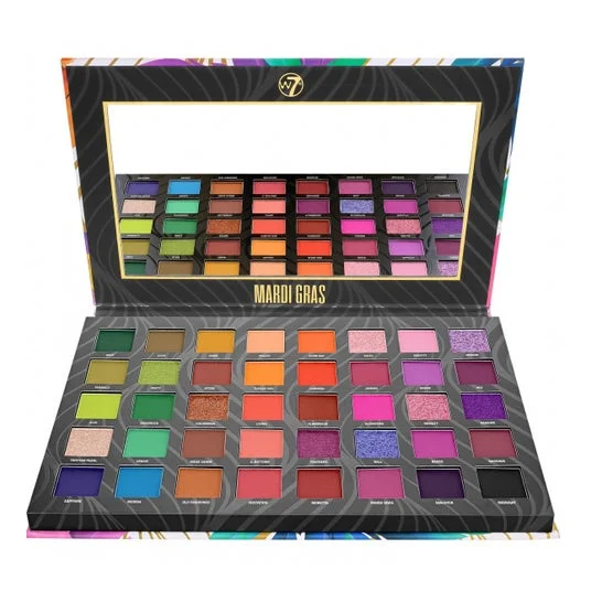 W7 Mardi Gras Paleta de Sombras y Pigmentos Prensados 36g