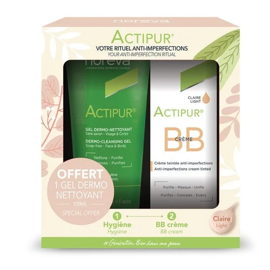 Actipur Set BB Tinted Cream Clair 30ml + Gel Dermodeterg 100ml