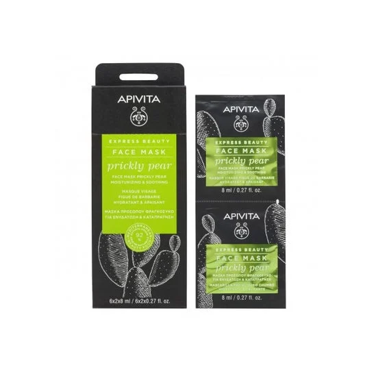 Apivita Express Beauty Mascarilla Facial Hidratante Calmante 12uds
