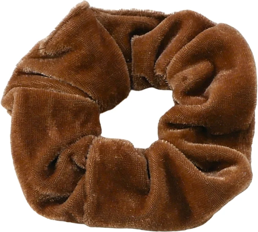 Elastico per capelli in velluto, marrone