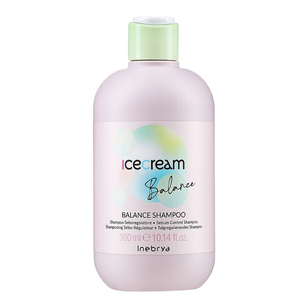INEBRYA ICE CREAM BALANCE SHAMPOO CUTE GRASSA MELA VERDE SEBOREGOLATORE 300ML