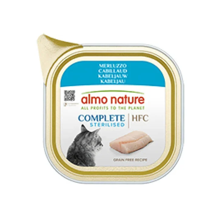 Almo Nature Hfc Gatto Compl Ster Merluzzo Pomodoro 85G