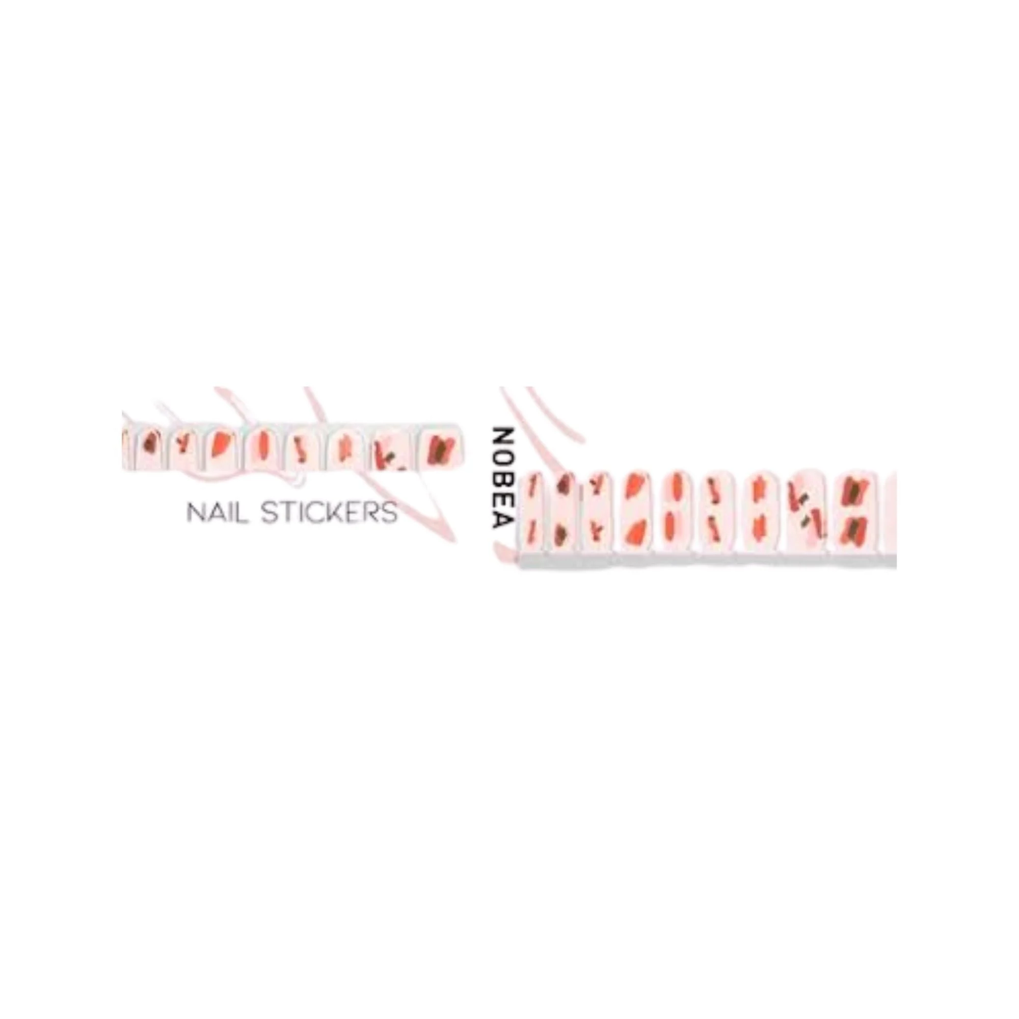 NOBEA Accessories File Adesivi per unghie Rossi e rosa