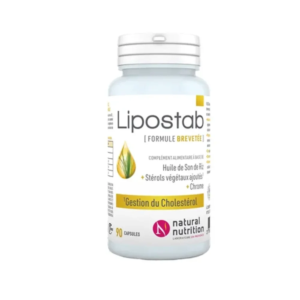 Natural Nutrition Lipostab Olio Di Crusca Di Riso Gestione del Colesterolo 90 Capsule