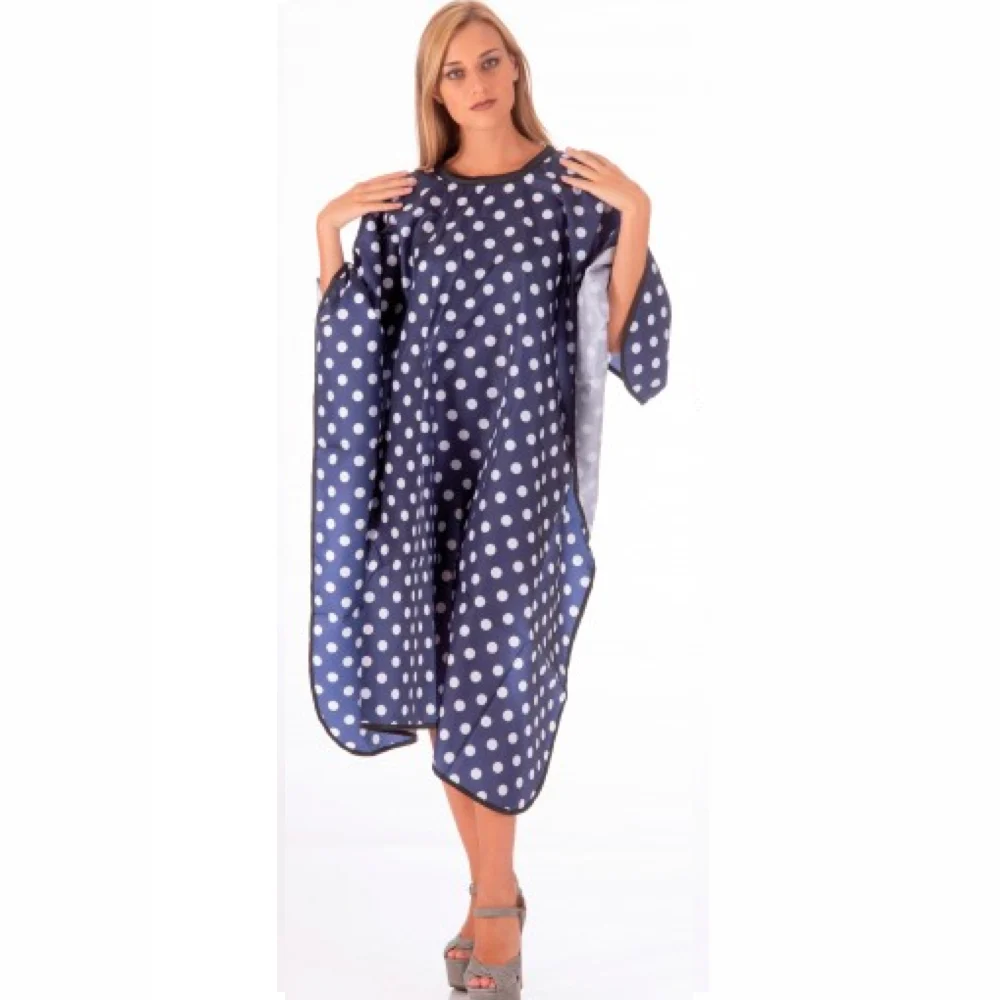 MUSTER MANTELLA TAGLIO POIS BIANCHI CON FONDO BLU 26275
