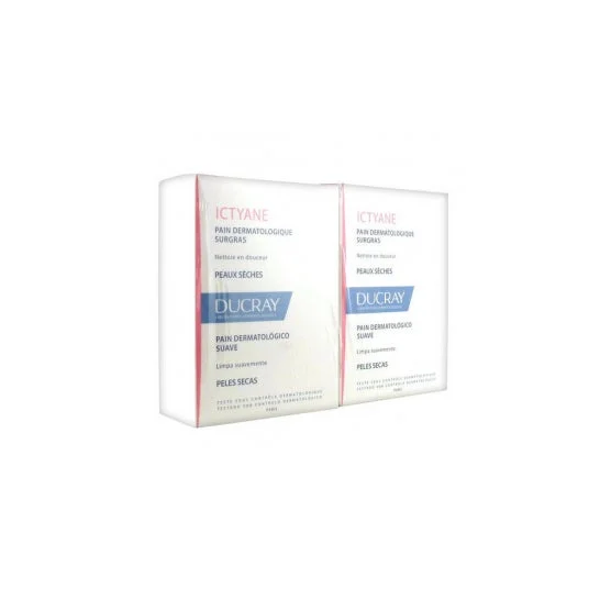 Ducray Ictyane Dermatological Bread Surgras Dermatological senza sapone set di 2x100g