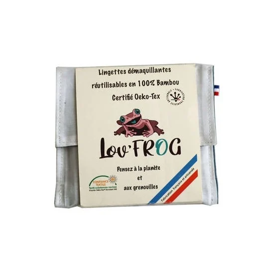 Lov'Frog Toallitas Desmaquillantes Bambú Reutilizable 4uds