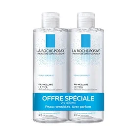 La RochePosay Ultra Sensitive Skin Micellar Acqua Micellare 400ml batch di 2