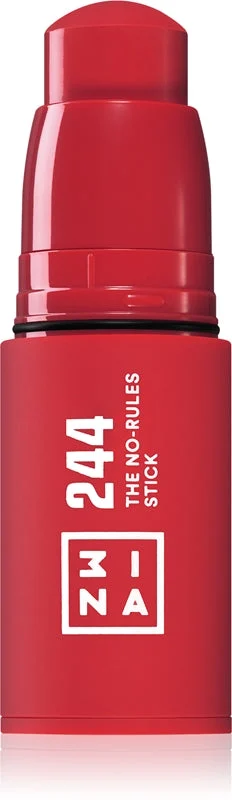 3INA The No-Rules Stick matita multifunzione per occhi, labbra e viso colore 244 - Rosso 5 g