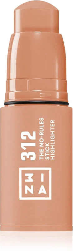 3INA The No-Rules Stick matita multifunzione per occhi, labbra e viso colore illuminante 312 - oro rosa traslucido 5 g