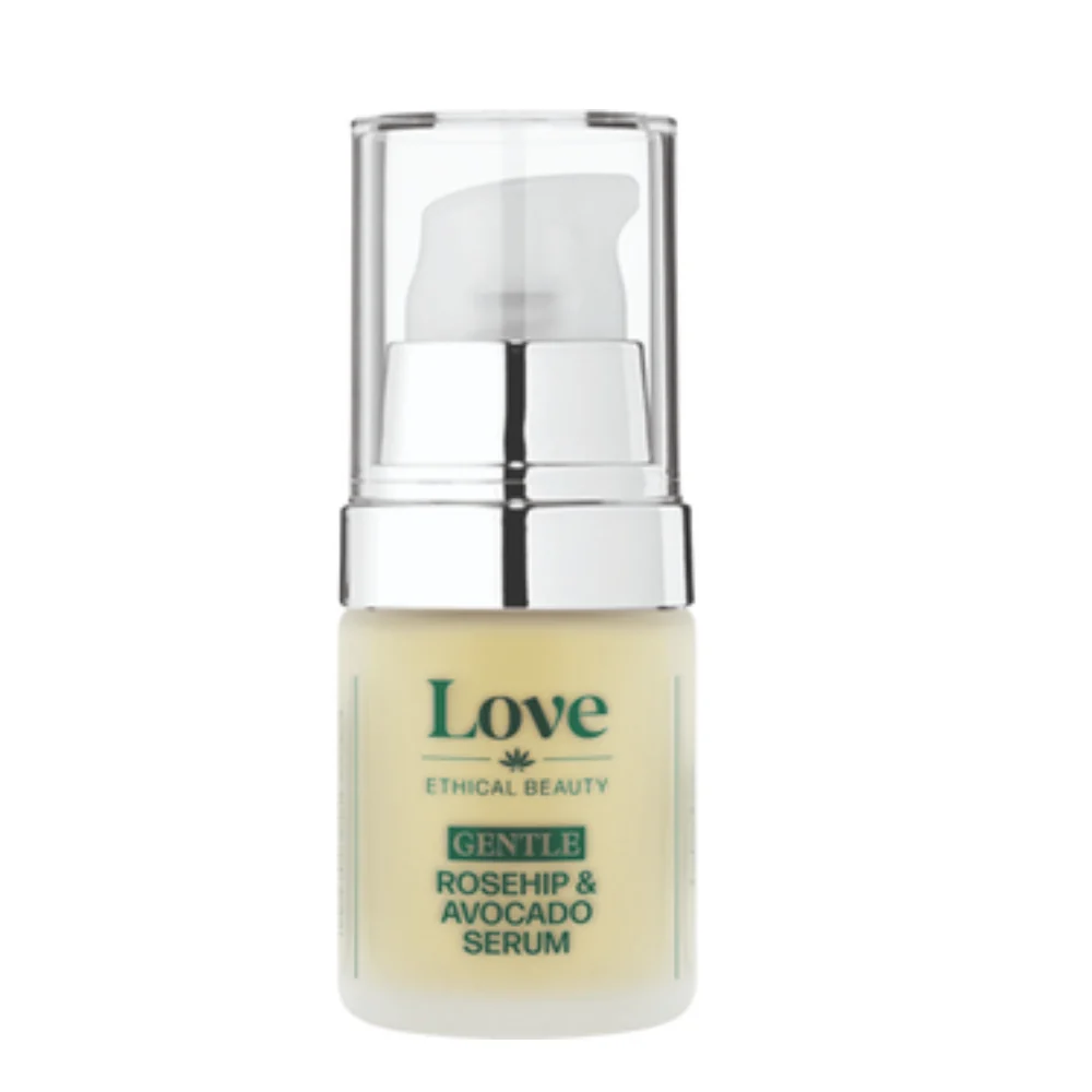 Love ethical beauty Siero delicato di rosa canina e avocado, 20 g