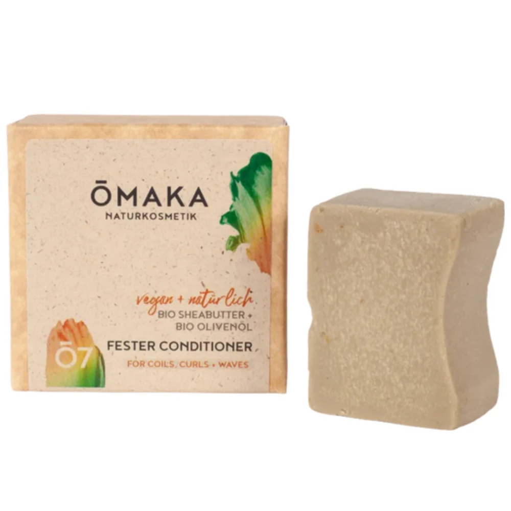 Ōmaka naturkosmetik Ō7 Balsamo Solido al Burro di Karitè Bio e Olio d'Oliva Bio, 60 g