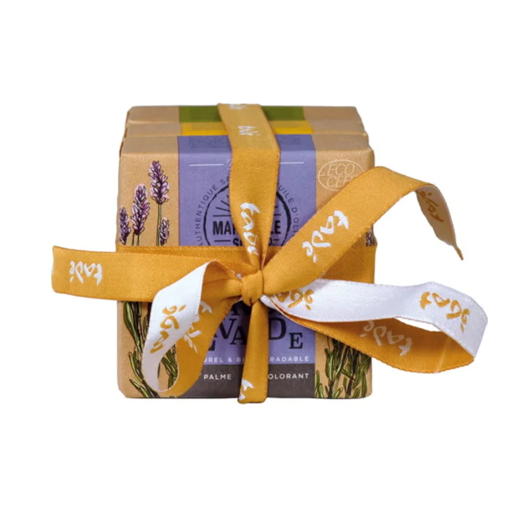 Tadé pays du levant Set Regalo Saponi di Marsiglia, Limone, tiglio e lavanda (100 g)