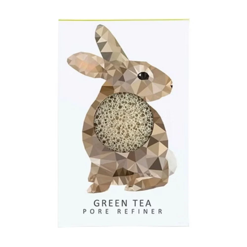 The konjac sponge company Konjac Mini Pore Refiner Woodland Rabbit con Tè Verde