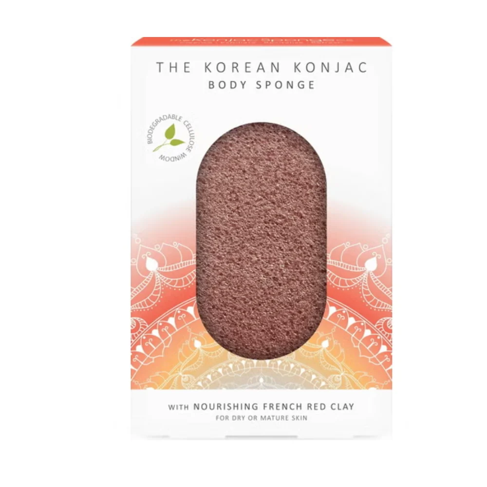 The konjac sponge company Mandala Konjac Spugna per il corpo Argilla rossa