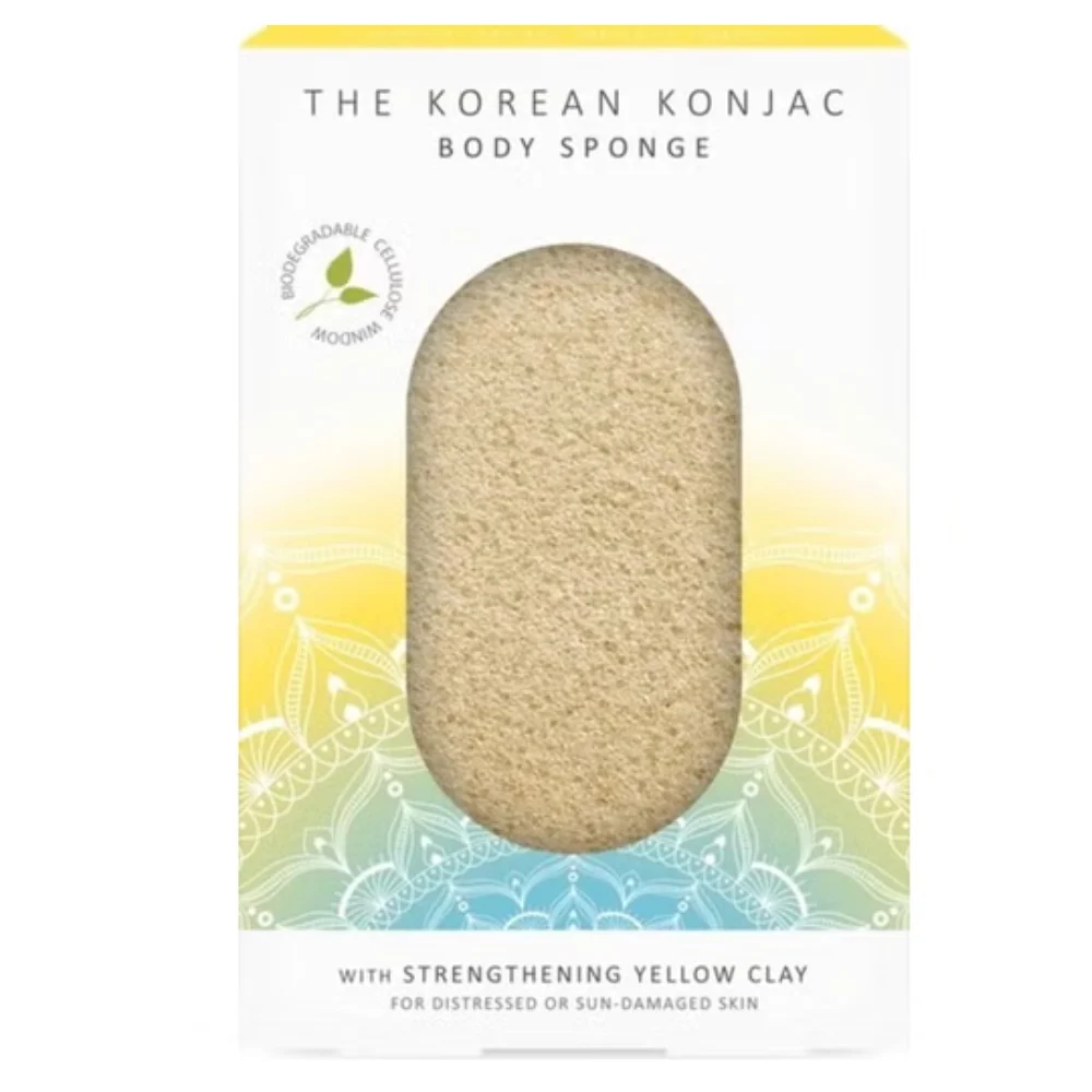 The konjac sponge company Mandala Konjac Spugna per il corpo Argilla gialla